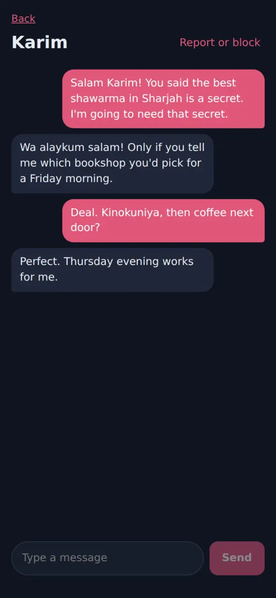 A conversation she started